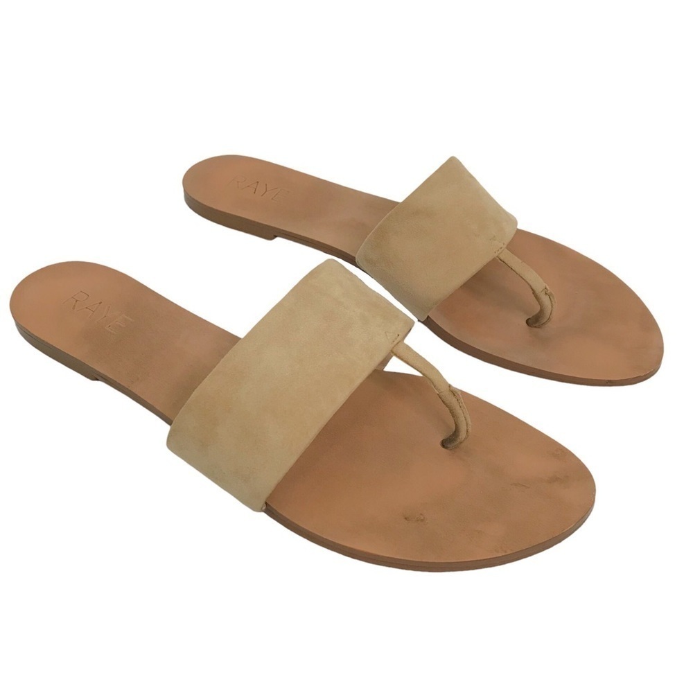 RAYE Ciudad Sandal Tan Suede Leather Sandals SIZE 10